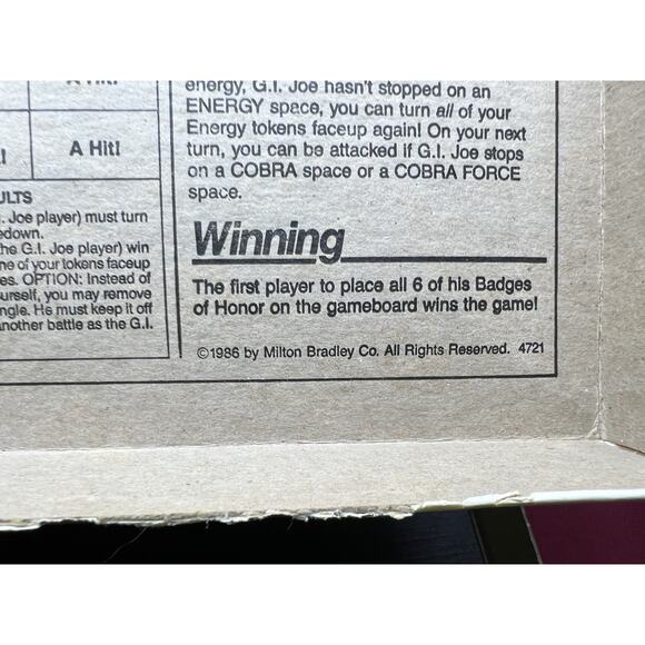1986‎ GI Joe Board Game Live the Adventure Cobra Enemy - Picture 3 of 4